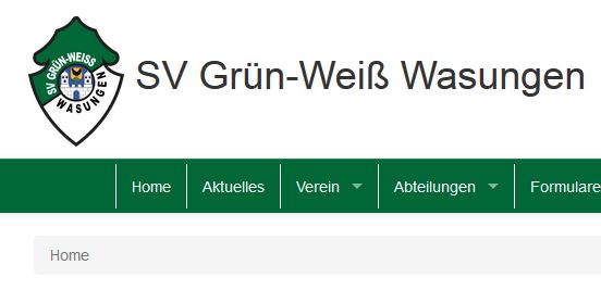 Website Sportverein Wasungen